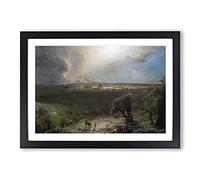 Frederic Edwin Church Jerusalem from The Mount of Olives Framed Print | A2 Oak Framed Wall Art | Ready to Hang | Modern Religious Picture | Living Room Bedroom Lounge Office