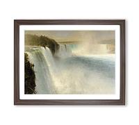 Frederic Edwin Church Niagara Falls Classic Painting Framed Print | A4 Walnut Framed Wall Art | Ready to Hang | Classic Religious Picture | Living Room Bedroom Lounge Office