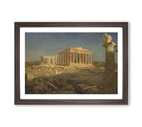 Frederic Edwin Church Parthenon Framed Print | A2 Walnut Framed Wall Art | Ready to Hang | Modern Religious Picture | Living Room Bedroom Lounge Office