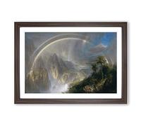 Frederic Edwin Church Rainy Season in The Tropics Framed Print | A2 Walnut Framed Wall Art | Ready to Hang | Modern Religious Picture | Living Room Bedroom Lounge Office