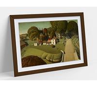 Frederic Edwin Church, The Birthplace of Herbert Hoover Framed Wall Art Print Picture - A2 - Walnut Frame