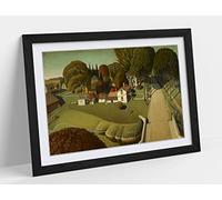 Frederic Edwin Church, The Birthplace of Herbert Hoover Framed Wall Art Print Picture - A4 - Black Frame