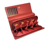 Frédéric Johns - Coin Purse + Banknote Compartment - 8 Separate Compartments - Euro Coin Purse - Women's or Men's Coin Purse - High Quality - Gift Idea, Red XL, One Size, Single