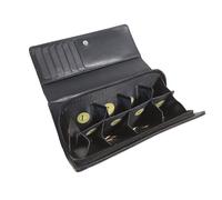 Frédéric Johns - Coin Purse + Banknote Compartment - 8 Separate Compartments - Euro Coin Purse - Women's or Men's Coin Purse - High Quality - Gift Idea, Black XL, One Size, Single