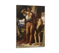 Frederic Leighton Famous Painting Posters Jonathan's Token to David Wall Art Painting Canvas Living Room Prints Bedroom Decor Artworks 12x18inch(30x45cm)
