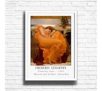 Frederic Leighton - Flaming June - 1895 print, Famous classic paintings, Iconic painters art work, A4 / A3 Home Decoration Wall Art Deco, Frame options available (A4 Framed (White))
