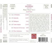 FREDERIC MOMPOU: PIANO MUSIC, VOL. 2 NEW CD