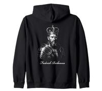 Frederick Barbarossa Medieval King Emperor Portrait Zip Hoodie