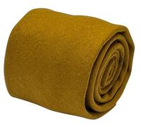 Frederick Thomas 100% Wool Knitted Tie, 8 cm Width, Mustard Gold Yellow, 145 cm Length