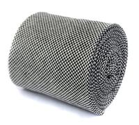 Frederick Thomas Black and White Dogstooth Wool Textured Tie, Total Length 147cm British Design Ideal for Office, Weddings, Formal Events and Dinner Parties, Slim 5cm Width