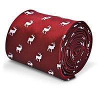Frederick Thomas Burgundy Tie with Deer Hunting Pattern for Men - Microfibre Necktie for Formal, Office, Weddings and Outdoor Events - Classic British Accessory, Classic 8cm Width