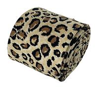 Frederick Thomas cream and beige leopard print cotton design men-s tie