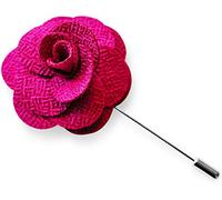 Frederick Thomas Dark Pink Red Rose Coloured Lapel Pin Wedding Formal Business Accessories (Red)
