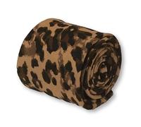 Frederick Thomas Designer Leopard Print Tie, Luxury Cotton, 6.5 cm Width, 147 cm Length