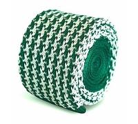 Frederick Thomas Green and White Dogstooth Knitted Skinny Tie for Men, Slim 5cm width 147cm Length Stylish Necktie Perfect for Business, Weddings, Formal Occasions and Dinner Parties