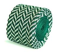 Frederick Thomas Green and White Herringbone Wool Knitted Skinny Men's Tie, 147cm Length Formal Necktie Ideal for Office, Weddings, Dinners and Special Occasions, Slim 5cm Width, Flat End