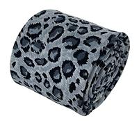 Frederick Thomas Light Grey Leopard Print 100% Cotton Men’s Tie, classic 6.5cm width 147cm Length Classic Necktie Ideal for Office Wear, Formal Events, Weddings or Gifting