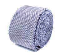 Frederick Thomas Lilac Purple Dogstooth Skinny Cotton 6.5cm Tie, Length 147cm British Design Necktie Ideal for Office Wear, Weddings, Formal Events and Dinner Parties