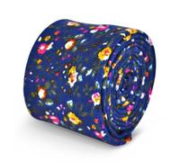 Frederick Thomas Men’s Handmade Cotton Tie with Floral Pattern, Elegant Wedding Style Necktie, Ideal for Formal Occasions, Office Wear and Dinner Parties