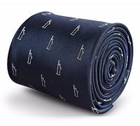 Frederick Thomas Men’s Navy Blue Tie with Statue of Liberty Design, Classic 8cm width 147cm Length Classic Tailoring Necktie Perfect for Business, Weddings, Formal Occasions and Dinner Parties