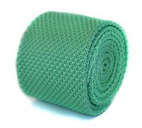 Frederick Thomas Mint Green Plain Knitted Tie, Knitted Tie with Modern Slim Design, perfect for Suits, Dry Clean Only, Formal or Casual Wear