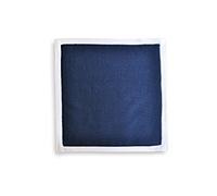 Frederick Thomas Navy Blue Knitted Silk Pocket Square with White Edging for Men, 22cm x 22cm, Ideal for Suits, Blazers, Weddings, Office and Formal Events