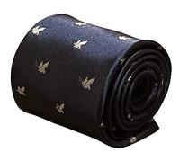 Frederick Thomas Navy Blue Men’s Tie with Dove Peace Design, classic 8cm width 147cm Length Classic Novelty Necktie Ideal for Office, Events, Parties or Birthday Gift