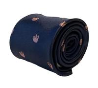 Frederick Thomas navy men-s tie with cute sloth embroidered design classic necktie novelty him gift-s birthday prime sale classic neck 20 sets 40-th animal 30-th pounds ties dad 50-th
