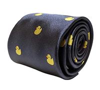 Frederick Thomas navy men-s tie with yellow rubber duck embroidered design