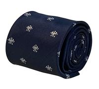 Frederick Thomas Navy Men's Tie with German Federal Eagle Symbol, classic 8cm width 147cm Length Necktie Ideal for Office Wear, Weddings, Dinner Parties, Formal Occasions and Special Events
