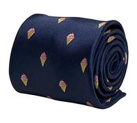 Frederick Thomas navy mens tie with ice cream quirky design