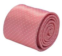 Frederick Thomas Pink Men’s Tie with White Pin Spot Design, Classic Spot Pattern Necktie Ideal Event or Special Occasions