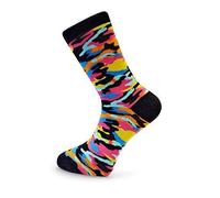 Frederick Thomas Pink, Orange and Yellow Camouflaged Mens Socks of London fun, funky, colorful, wacky