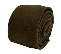 Frederick Thomas plain khaki army dark green 100% wool tie