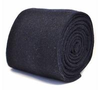 Frederick Thomas Plain Skinny Dark Blue 100% Wool Tie for Men in slim classic 6.5cm Width, Classic Formal Neckwear Ideal for Office, Weddings, Dinners and Events, Fine tailoring