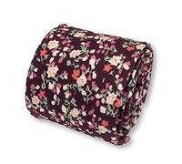 Frederick Thomas purple flower floral print men’s cotton tie, width 6.5cm stylish and elegant necktie ideal Christmas, Secret Santa or Fathers Day gift