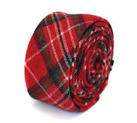 Frederick Thomas Red 100% Wool Tweed Tie for Men, 6cm Width Classic Textured Necktie, Premium British Wool Fabric, Formal and Casual Wear, Stylish Accessory