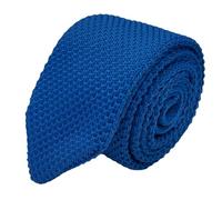 Frederick Thomas Royal Blue Knitted Tie, 5 cm Width, 150 cm Length, UK Prime Seller, British Design