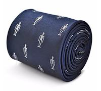 Frederick Thomas Skeleton Pattern Men’s Tie, 8cm Width and 147cm Length, Luxury Formal Necktie for Halloween, Weddings, Business or Dinner Parties