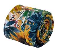 Frederick Thomas Sunflower Pattern Necktie, 8 cm Width, Yellow, UK Made