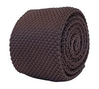 Frederick Thomas Taupe Brown Men's Knitted Tie, classic 5cm width 147cm Length Necktie Ideal for Office Wear, Weddings, Formal Events, Special Occasions and Dinner Parties