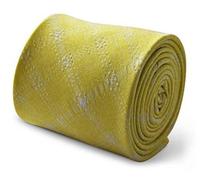 Frederick Thomas Yellow Men’s Tie with White Check Design, 100% Linen, 8cm Wide and 147cm Long, Lightweight Breathable Necktie for Summer, Weddings, Office and Formal Occasions
