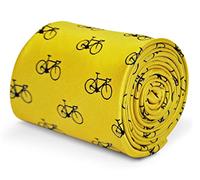 Frederick Thomas Yellow Mens Tie with bicycle pattern