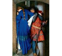 Frederick William Burton - The Meeting on the Turret Stairs - MAXI LAMINATED/ENCAPSULATED POSTER - Measures approx. 36 x 24 inches (91.5 x 61cm)