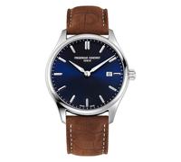 Frederique Constant Classics Blue Dial & Brown Leather Strap Watch