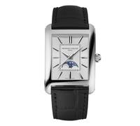 Frederique Constant Classics Carree Moonphase Automatic Black Leather Strap Watch