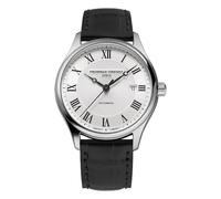 Frederique Constant Mens White Dial & Black Leather Strap Watch FC-303MC5B6