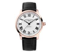 Frederique Constant Classics Rose Gold Tone & Black Leather Strap Watch