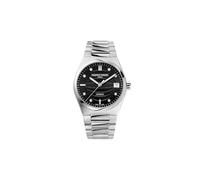 Frederique Constant Ladies Swiss Automatic Highlife Silver-Tone Diamond Accent Stainless Steel Watch, Black Dial Style: FC-303BD2NH6B