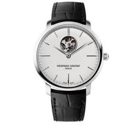 Frederique Constant Men's Mechanical Watch with Off-White Dial Analogue Display and Dark Brown Leather Strap FC-312S4S6